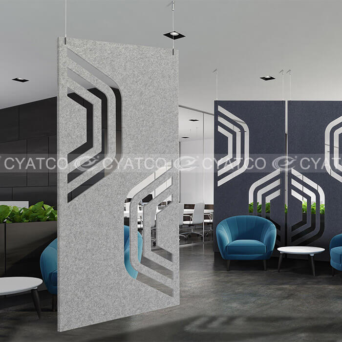 Hanging Space Divider, PET Felt Screen Partition