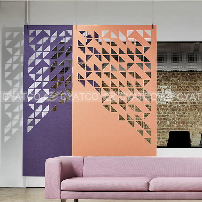 Geometric Acoustic PET Felt Hanging Room Divider