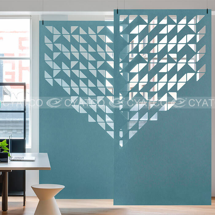 Geometric Acoustic PET Felt Hanging Room Divider