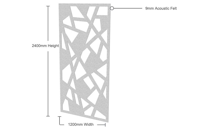 9mm Thick Hanging Room Divider, Screen Panel