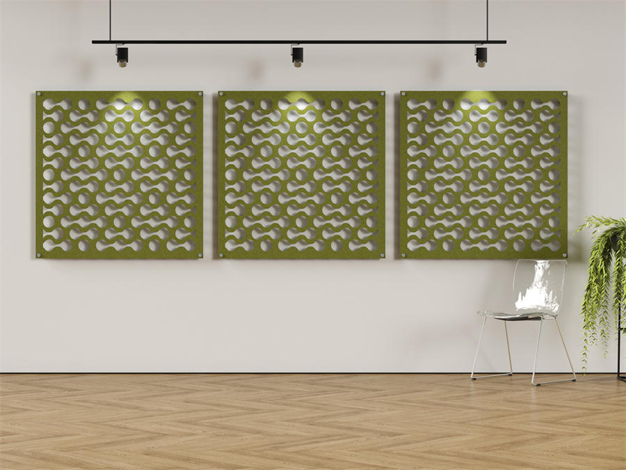 Polyester Fiber Acoustic Panel Carving Square Project Reference