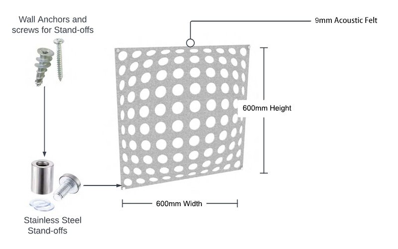 PET Acoustic Wall Board Fretwork Panels