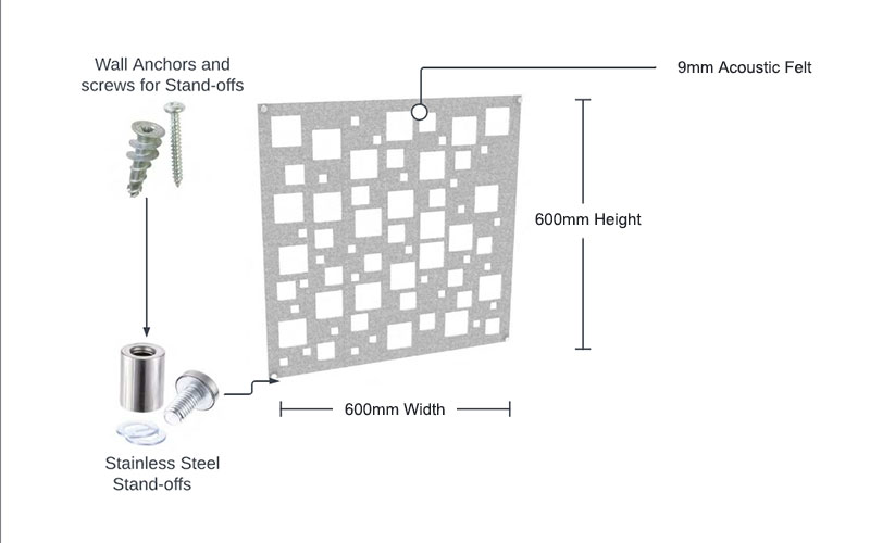 Carved Felt Acoustic Wall Panels Fretwork