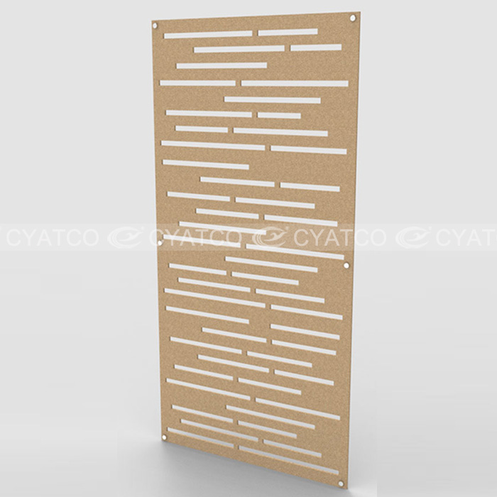 OEM Carved PET Wall Panel Fire Retardant Rectangle
