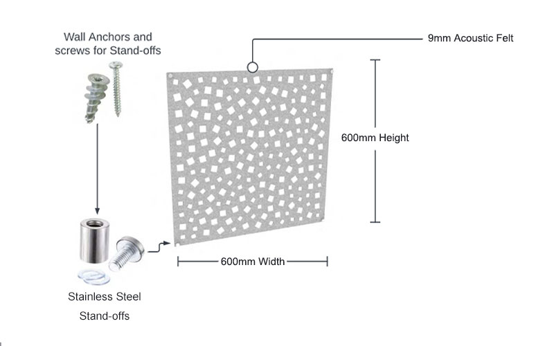 Felt Acoustic Wall Panel Carving Design