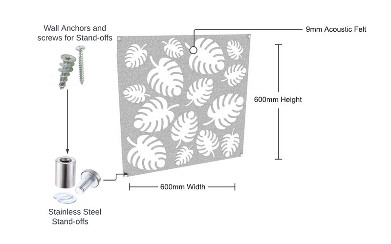 Carved Felt Acoustic Wall Panel Customizable