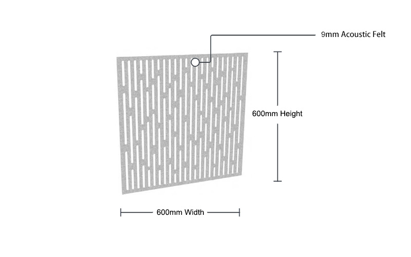 Feature Felt Acoustic Wall Panel Flavorless Square 600*600mm