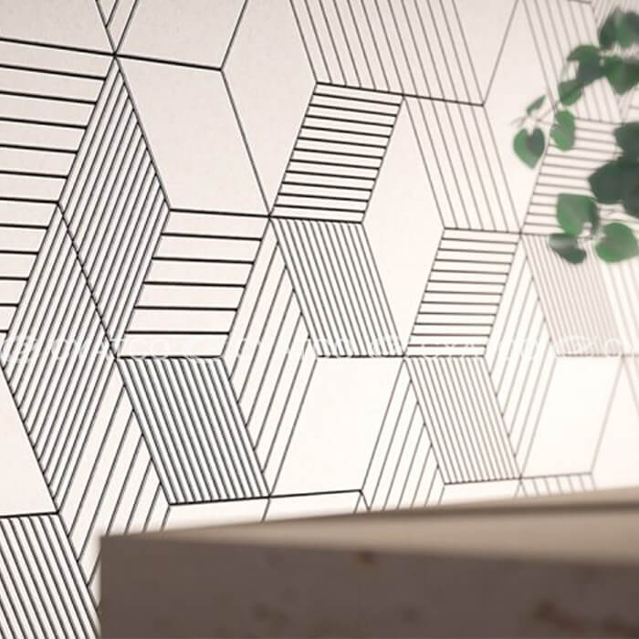 Beveled Edge Hexagon Acoustic Panels Conference Room Accent Walls