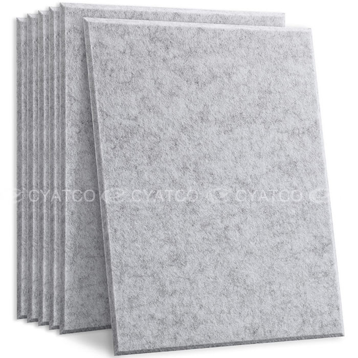 9mm PET Acoustic Panels Polyester Fiber Sound Absorbing Material Grey