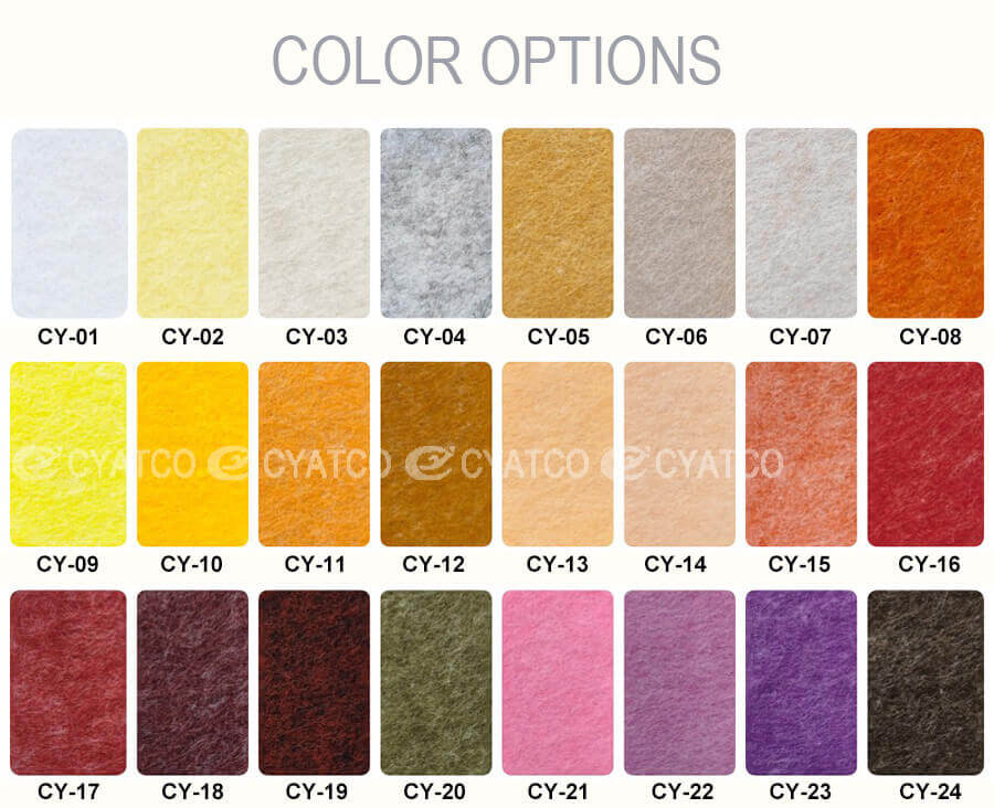 CY PET Acoustic Panels Colors