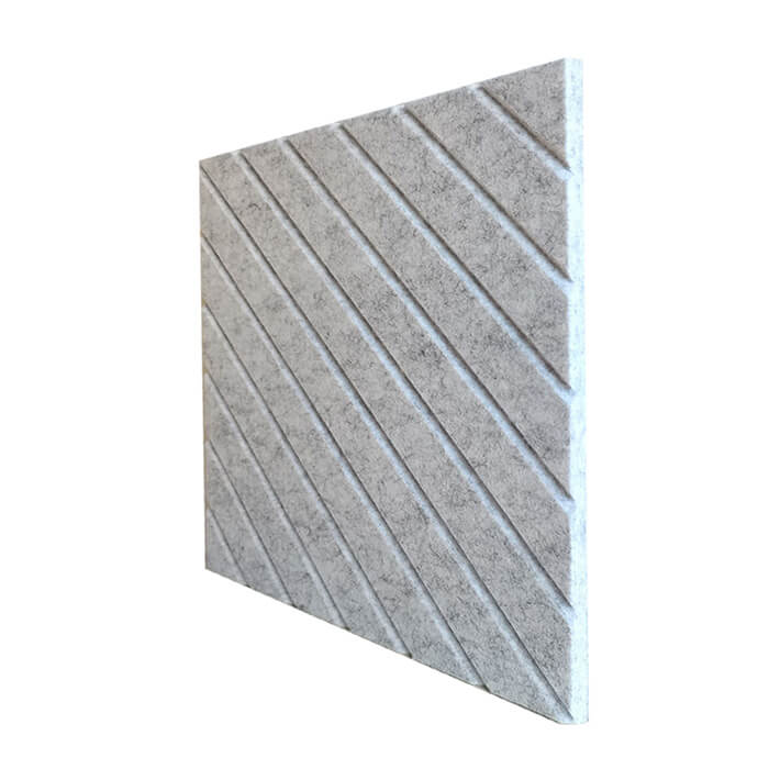 100% Polyester Diagonal Grooved PET Acoustic Panel