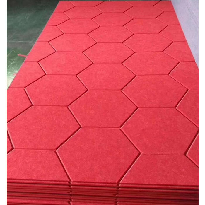 Hexagonal Grooved PET Acoustic Panel