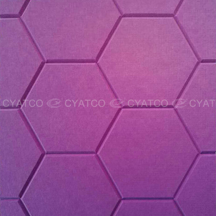 Hexagonal Grooved PET Acoustic Panel