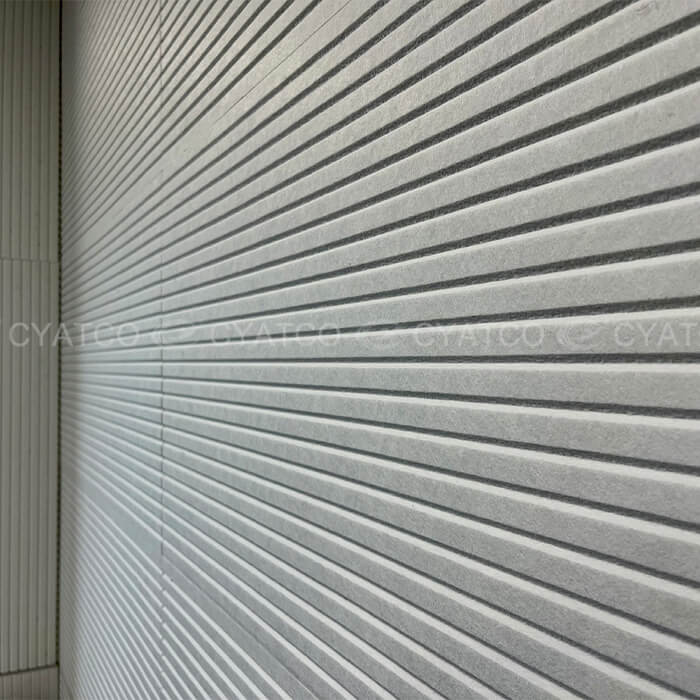 100% Polyester Fiber Narrow Strips Grooved Acoustic Panel