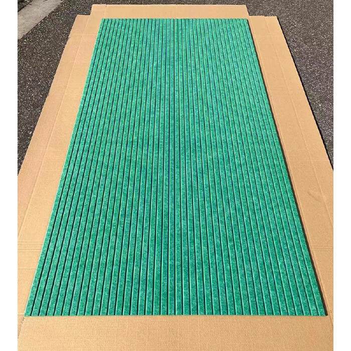 100% Recycled PET Thin Strips Grooved Acoustic Panel
