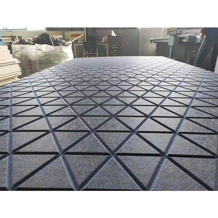 100% Recycled PET Triangular Tile Grooved Acoustic Panel