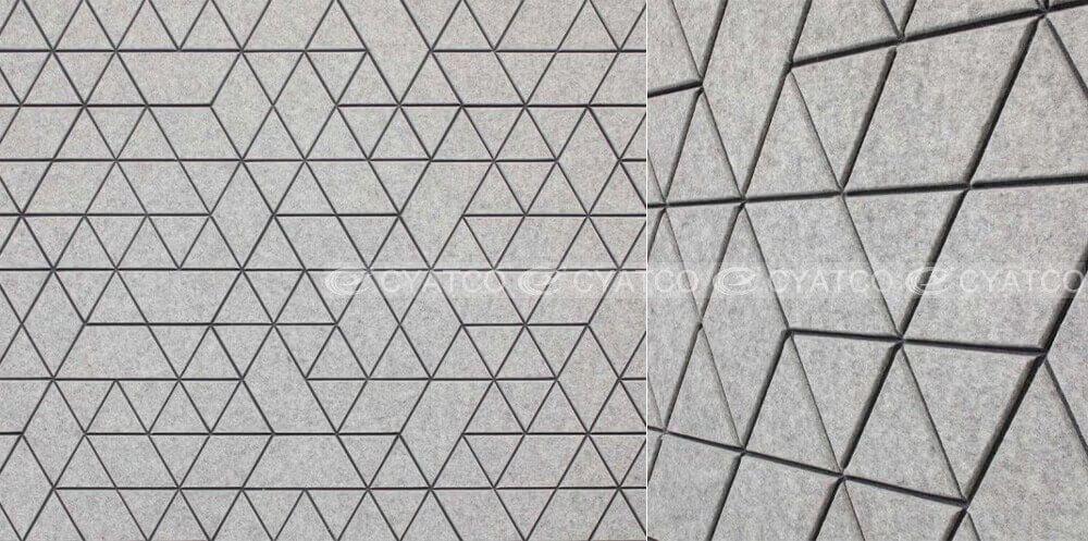 Double Layer Hexagon Acoustic Panels Composite Polyester Board Case