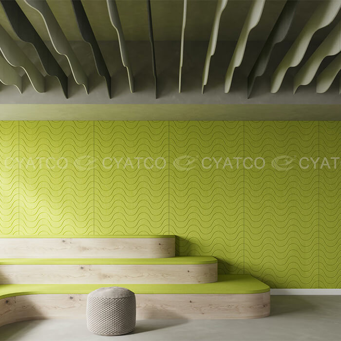 100% Recycled PET Grooved Wavelength Acoustic Panel