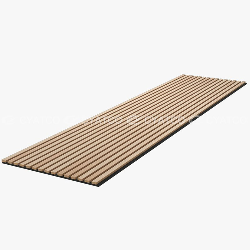 600mm x 2400mm Classic Oak Wood Slat Panels Soundproof Paneling