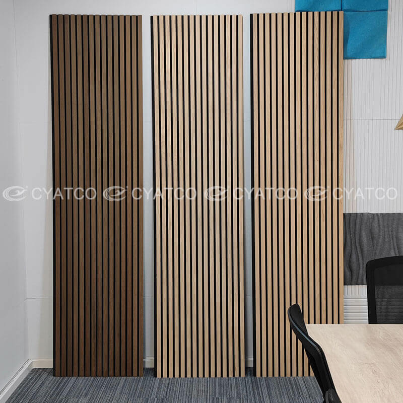 Various 600mm x 2400mm Wood Slat Panels Soundproof Paneling