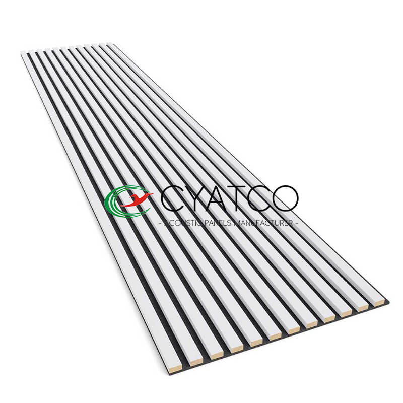Akupanel White PVC Finish Black PET Felt (2)