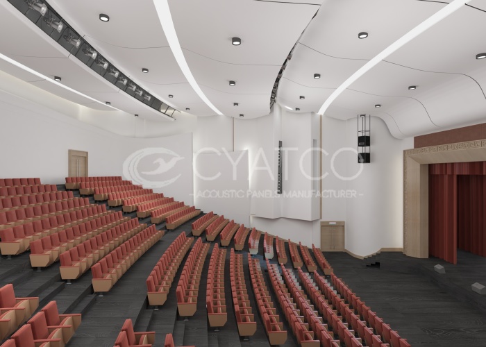 Sandstone & Seamless Acoustic Panels -Theater lobbies