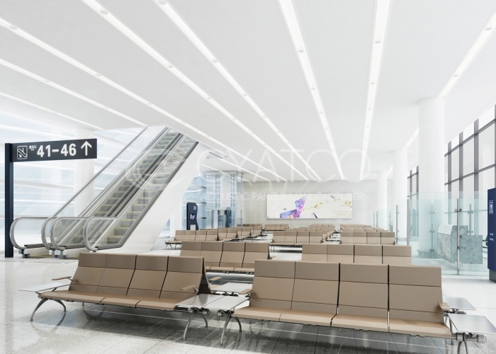 Sandstone Seamless Acoustic Panel with Acoustic Treatment in Airport Terminal Hall & Train Station Concourse (4)