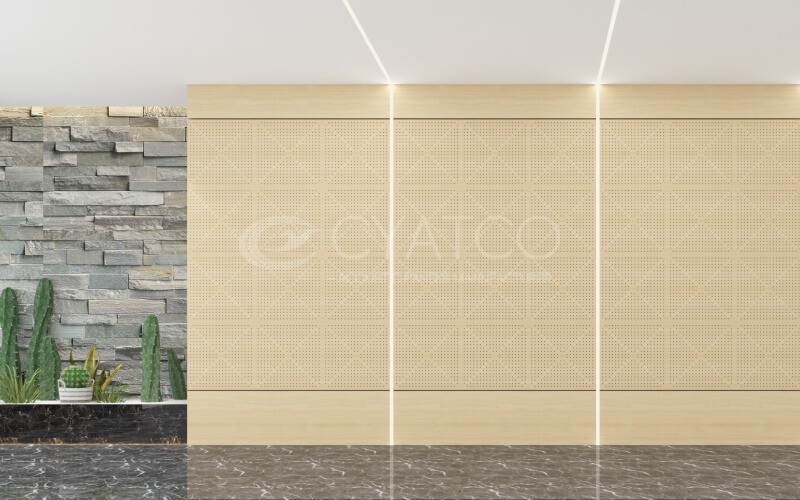 Corridors Acoustic Wall Panels -perforated wooden