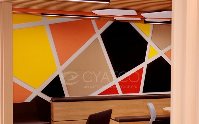 School Restaurant Acoustic PET Felt Panels -Functional Wall Cover Panelling (3)