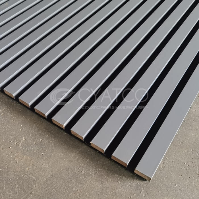 Gray Slat Wall Wood Panelling