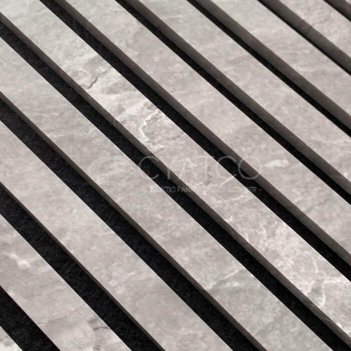 Gray Slat Wall Wood Panelling