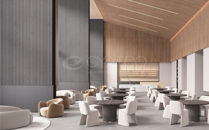 Gray Slat Wall Wood Panelling
