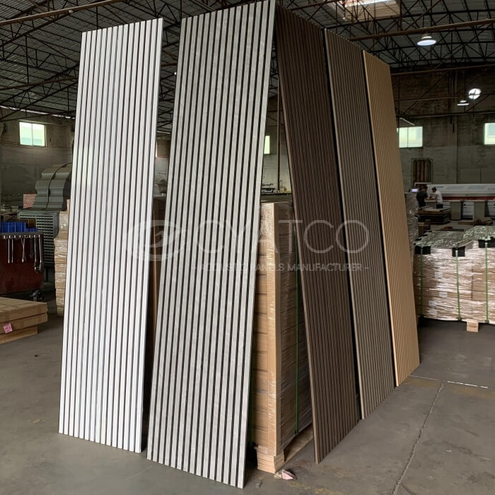 Gray Slat Wall Wood Panelling