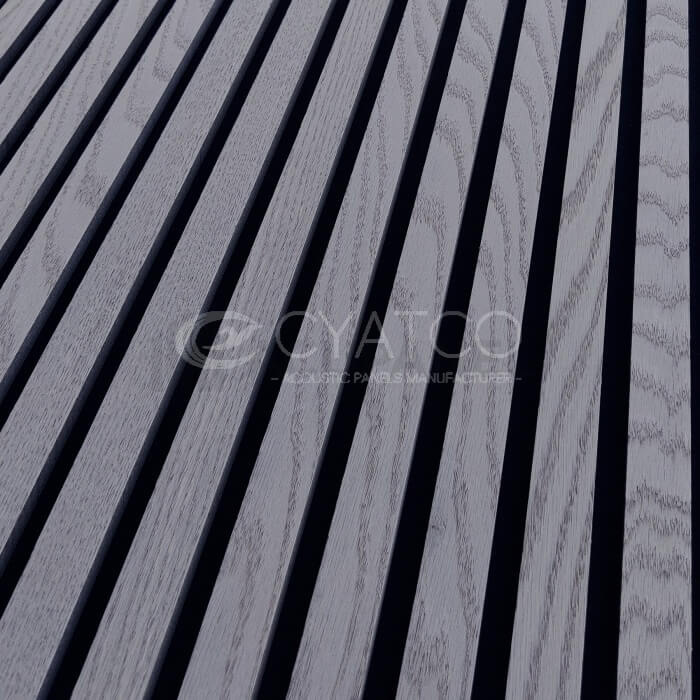 Gray Slat Wall Wood Panelling