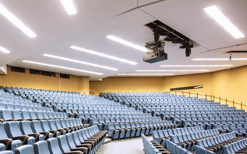 Lecture Theatre Acoustic Treatment with seamless acoustic system