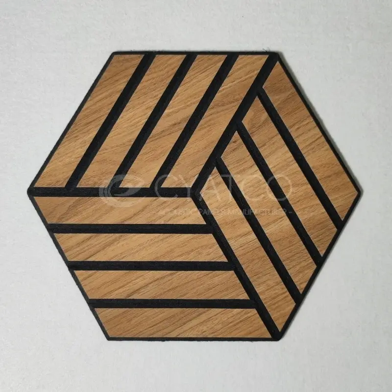 Wood Veneer Polyester Acoustic Panel