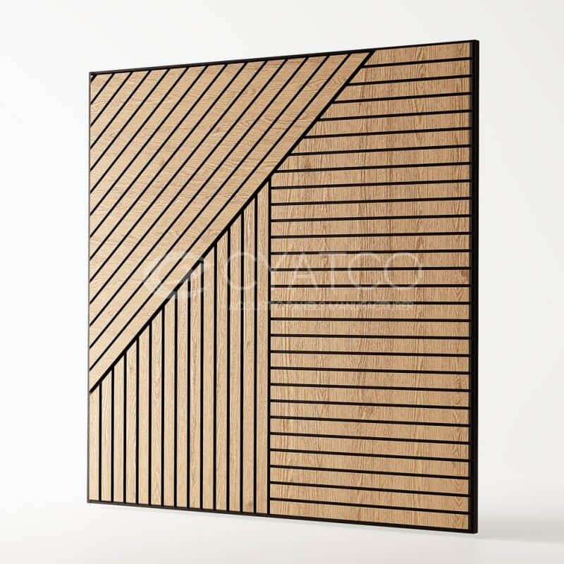 Wood Veneer Polyester Acoustic Panel