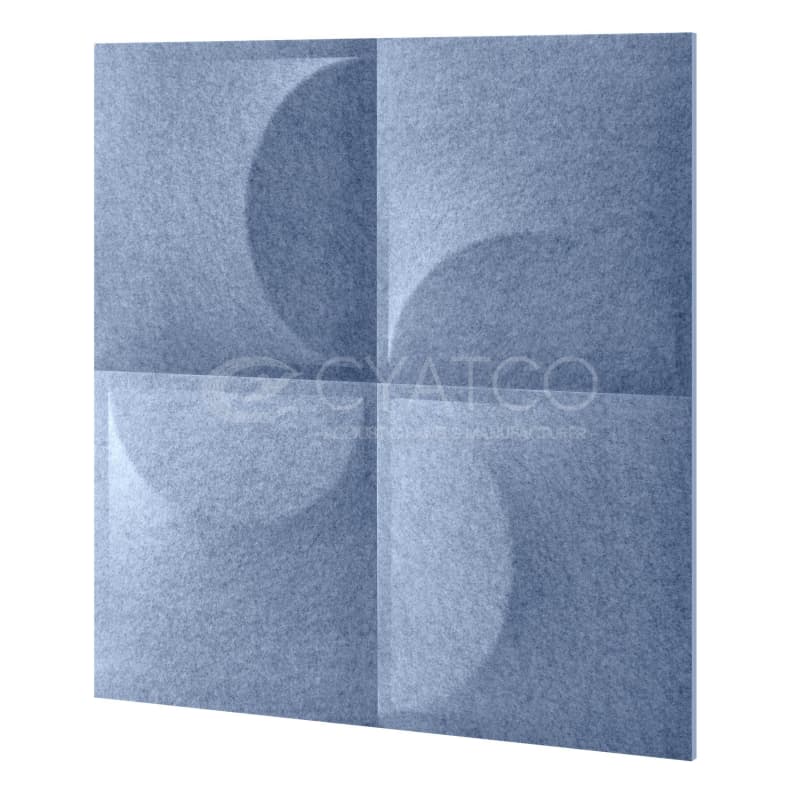 Half Circle 3D Acoustic Panels Quarter Moon Wall Decor