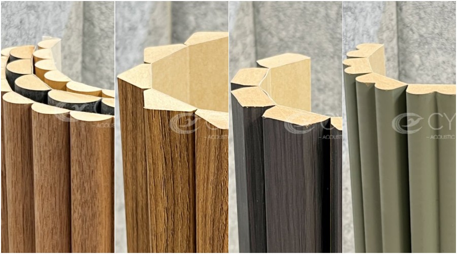 Flexible 3D Fluted Wood Slat Panels