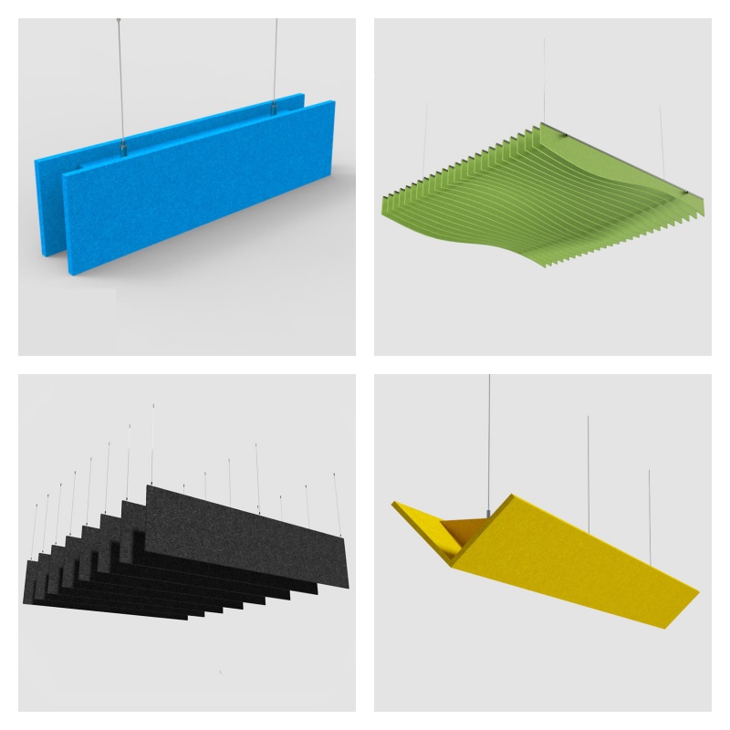 Polyester fiber hanging acoustic cloud baffles (1)