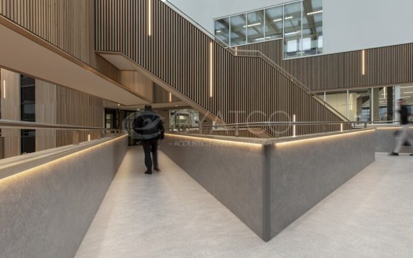 Corridors Acoustic Wall Panels-Wooden slat panels